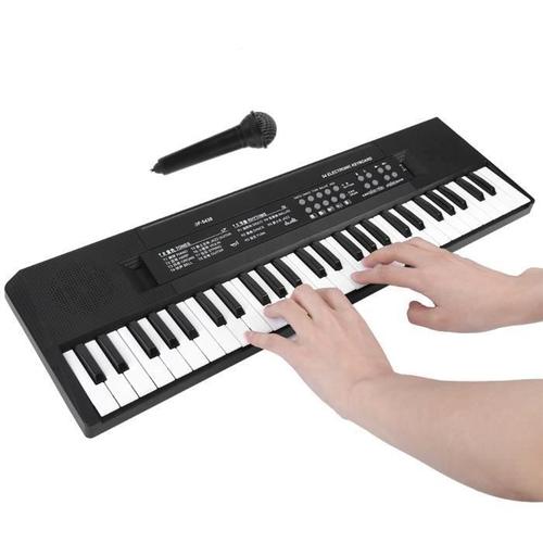 Clavier pour enfants avec microphone, clavier de piano portable à