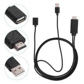 Câble Adaptateur 2 En 1 USB Femelle Vers HDMI Mâle HDTV 1080P