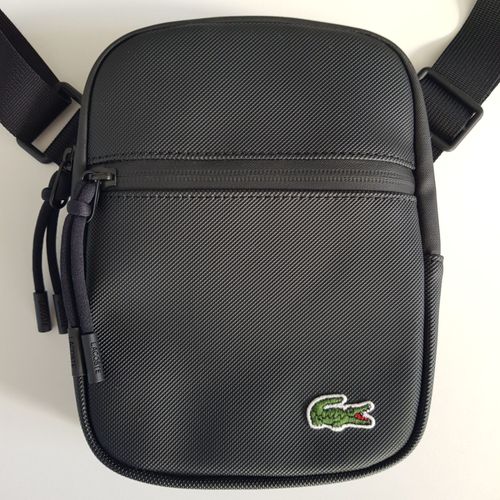 Sacoche Zippée Noire Lacoste