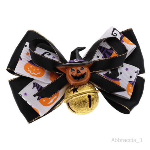 Abbraccia Collier Chat Collerette Pour Animal Ajustableavec Bowknot Décoration Pour Chaton Chat Collier Chat En Anniversaire Citrouille