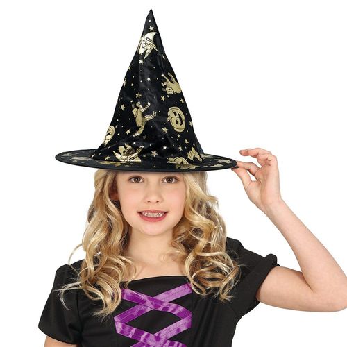 Chapeau Sorcière Or Enfant