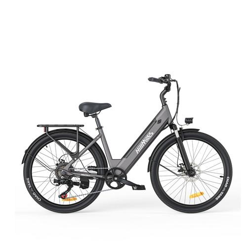 Vélo Électrique Hillmiles Milecity 1 - 250w Moteur 36v13ah Batterie Pneus 26 Pouces Freins À Disques Mécaniques - Gris