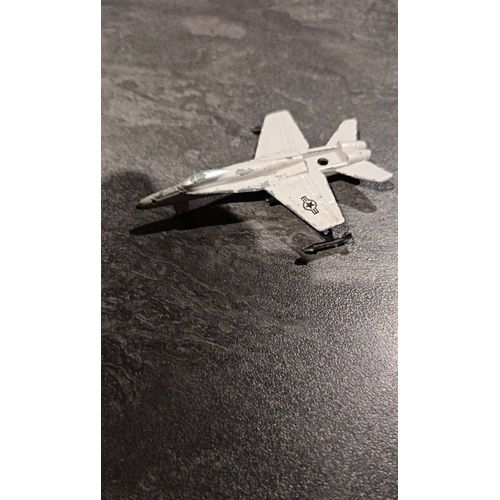 Jouet Avion Chasse Métal Gris