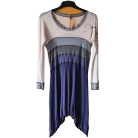 Robe Cop. Copine Taille 38 Tons Bleu Et Gris Asymétrique