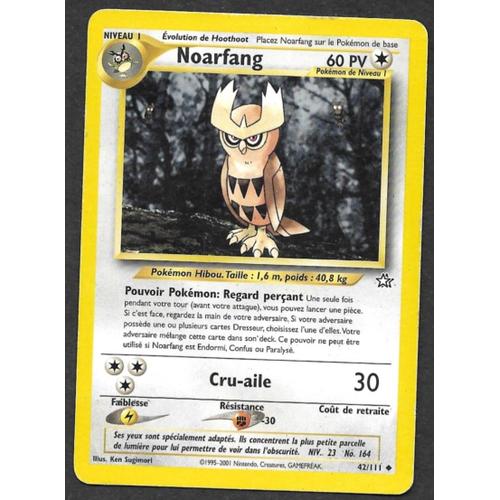 Carte Pokémon Noarfang 42/111 - Neo Genesis Wizards (Fr)