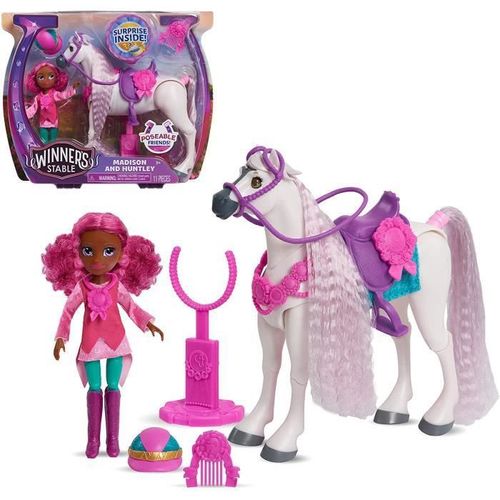 Winner's Stable Winners Stable - Coffret Cheval Articulé Et Poupée Avec Acc. - Madison & Huntley