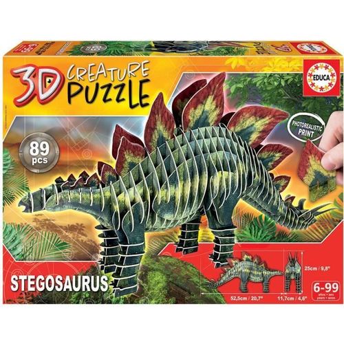 Educa - Puzzle - Stegosaurus 3d Creature Puzzle