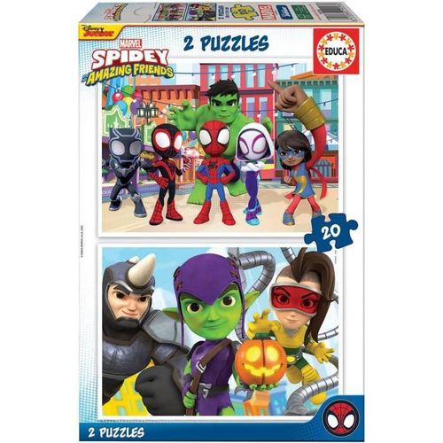 Educa - Puzzle - 2x20 Ppidey & Amazing Friends