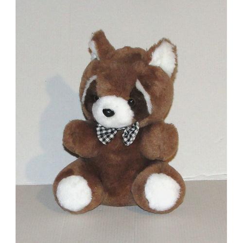 Peluche Panda Roux Joual - Doudou Panda Assis 21 Cm