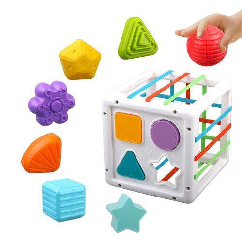 Cube d'Activité Bébé Jouet Bebe 1 an, Jouets Enfant Montessori 1 2 3 4 5