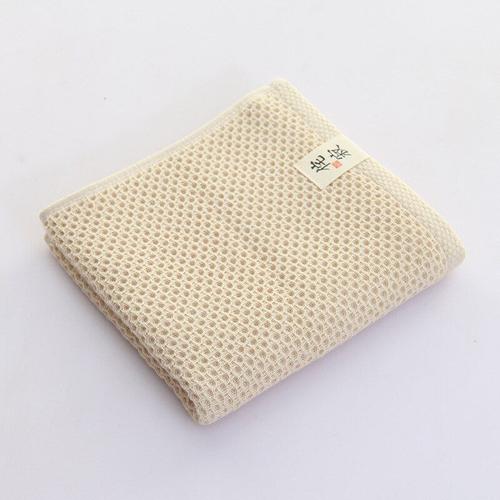 Couleur Beige Taille 35x75cm Serviette De Bain Douce En Coton Pour Hommes Et Femmes, En Tissu Nid D'abeille