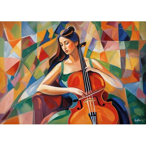 Tableau – Création Originale Style Fauviste – Violoncelliste
