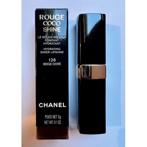 Chanel Rouge Coco Shine Hydrating - 126 Beige Doré - 3g Beige