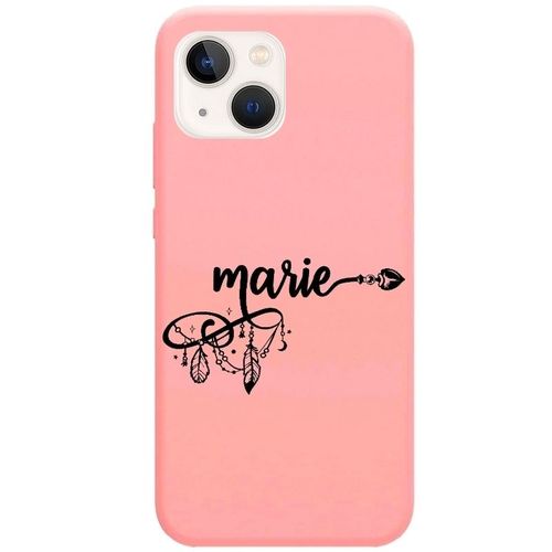 Coque Rose Iphone 14 Plus Avec Votre Prenom 6 Lune