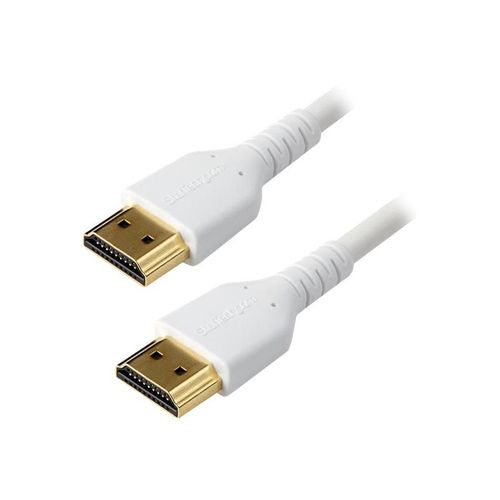 StarTech.com RHDMM2MPW Câble HDMI de haute vitesse avec Ethernet de 2 m - 4K 60 Hz - Premium - Premium High speed - câble HDMI avec Ethernet - HDMI mâle pour HDMI mâle - 2 m - blanc - pour P/N:...