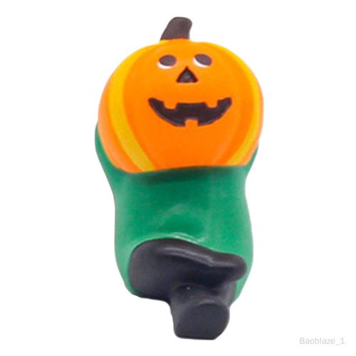Baoblaze Mini Ornement De Spectre De Citrouille Halloween Miniature Maison Enfants Bricolage Jouet Pieds Armés
