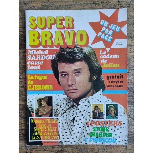 Revue Super Bravo N° 1 Johnny Hallyday