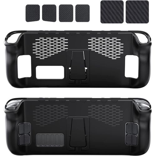 Coque De Protection Avec Béquille Pour Steam Deck En Tpu Avec Base De Support, Absorption Des Chocs, Antidérapant Et Anti-Rayures
