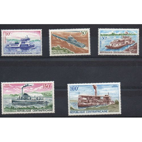 Centrafrique Timbres Navigation Fluviale