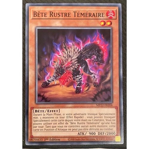 Yu Gi Oh Mp22 Fr206 Bête Rustre Téméraire