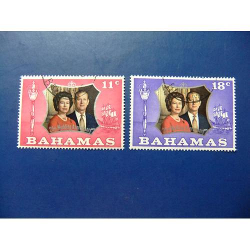 Bahamas 1972 Bodas De Plata De La Reina Isabel Ii Yvert 332 / 333 Fu