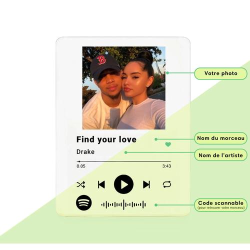 Plaque Spotify personnalisable - deco interieur