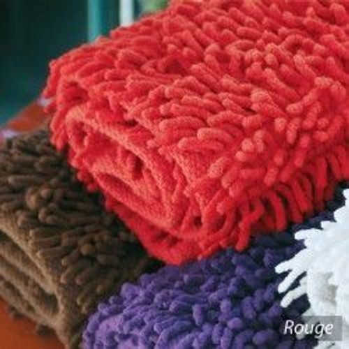 Tapis De Bain 50x80 Cm Chenille Rouge 1800 G/M2