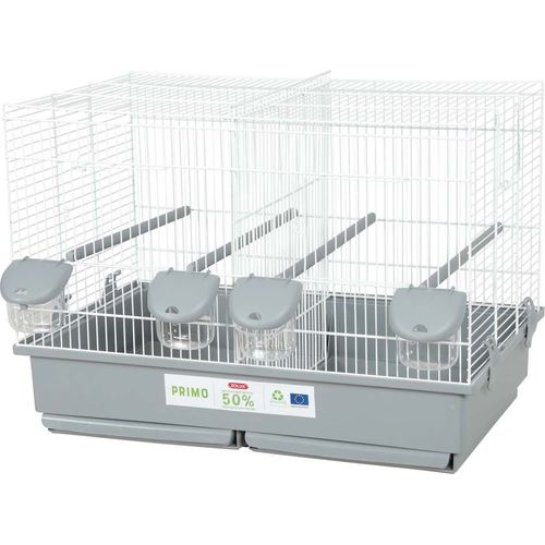 Cage Primo 57 Blanche Et Grise 57 X 31 X 41 Cm Pour Oiseaux.