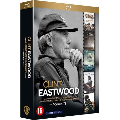 Clint Eastwood - Portraits - 5 Films Collection : Le Cas Richard Jewell + La Mule + Sully + American Sniper + Invictus - Pack - Blu-Ray