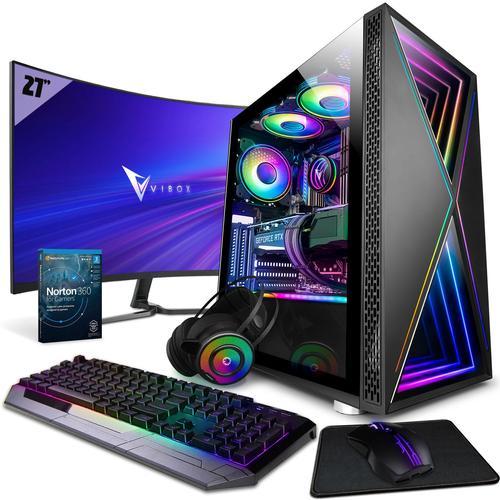 Vibox IV-35 PC Gamer SG-Series - 27"" 144Hz Écran Pack Incurvé - 6 Core Intel i5 12400F - Nvidia RTX 3060 12Go Carte Graphique - 16Go RAM - 1To NVMe M.2 SSD - Windows 11 - WiFi