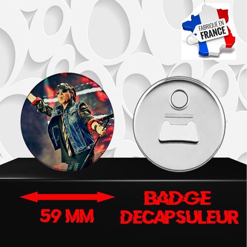 Magnet Décoratif Décapsuleur Aimanté 59 Mm Groupe Rock Scorpions 392