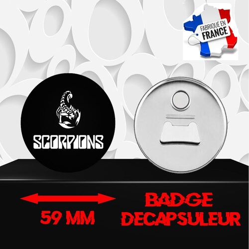 Magnet Décoratif Décapsuleur Aimanté 59 Mm Groupe Rock Scorpions 390