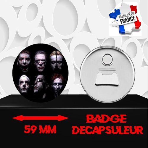 Magnet Décoratif Décapsuleur Aimanté 59 Mm Groupe Rock Rammstein 389