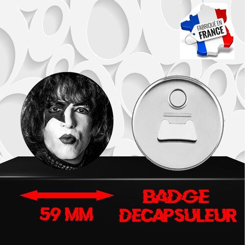 Magnet Décoratif Décapsuleur Aimanté 59 Mm Groupe Rock Kiss 371