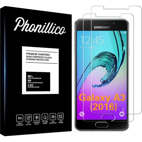 Verre Trempé Pour Samsung Galaxy A3 2016 A310 [Pack 2] Film Vitre Protection Ecran Ultra Resistant Phonillico®