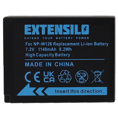 EXTENSILO 1x Batterie compatible avec Fujifilm FinePix HS50EXR, HS30EXR, HS33EXR, HS50 appareil photo (1140mAh, 7,2V, Li-ion)