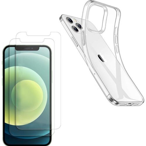 Coque Pour Iphone 12 Pro (6,1) Et 2 Verres Trempé Film Protection Ecran Phonillico®