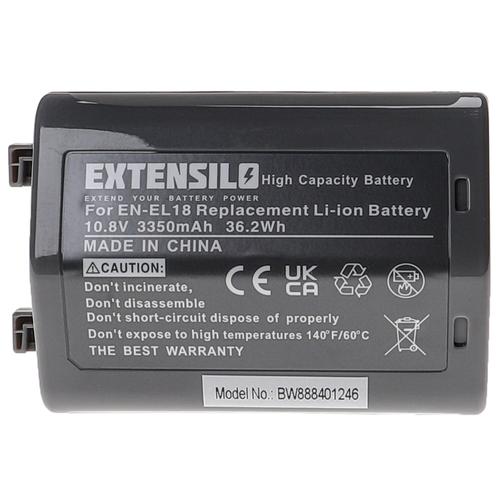 EXTENSILO Batterie compatible avec Nikon D4, Z9 appareil photo, reflex numérique (3350mAh, 10,8V, Li-ion, noir)
