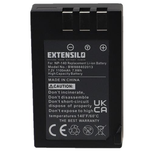 EXTENSILO Batterie compatible avec Fujifilm FinePix S100, S100FS, S200, S200EXR appareil photo, reflex numérique (1100mAh, 7,2V, Li-ion, noir)