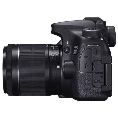 Canon EOS 70D 20.2 Mpix + Objectif EF-S 18 - 55 mm f/3.5 - 5.6 IS - Noir