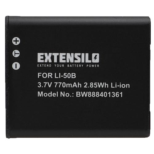 EXTENSILO 1x Batterie compatible avec Olympus D-780, DZ-100, DM-3, DM-901, DM-7, DM-5, D-715, DZ-105, LS-100 appareil photo (770mAh, 3,7V, Li-ion)
