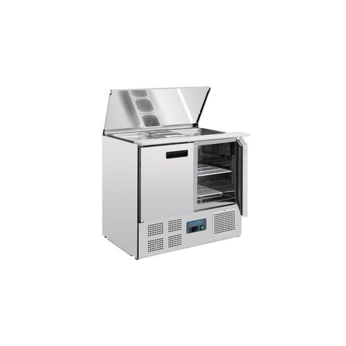 Saladette inox réfrigérée 240 Litres, 2 x GN 1/1 (P)200 mm, 340 W, 220 V - MONO