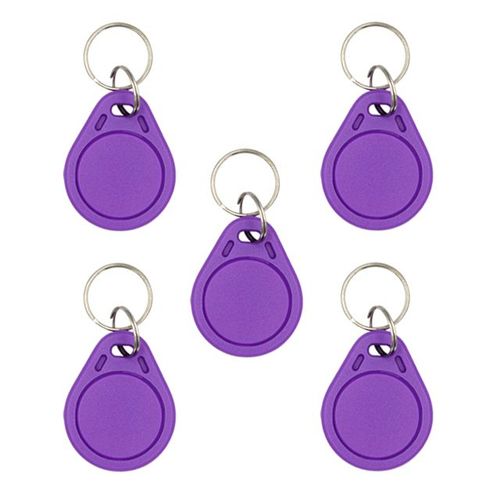 Duplicateur RFID étanche UID AMPA,porte-clés,étiquette de jeton de clé modifiable,carte d'anneau IC S50,contrôle d'accès,13.56MHz - Type 5pcs purple