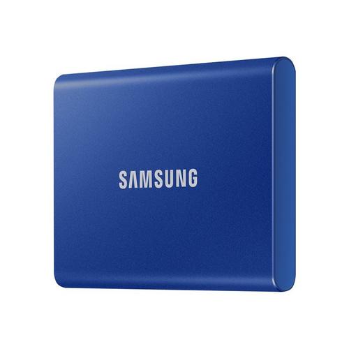 Samsung T7 MU-PC2T0H - SSD - chiffré - 2 To - externe (portable) - USB 3.2 Gen 2 (USB-C connecteur) - AES 256 bits - bleu indigo