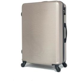 Celims France - Valise Grande Taille Rigide à 4 roulettes Légère | Taille Soute 23kg 75cm | Serrure Intégré | ABS | Champagne