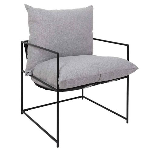 Paris Prix - Fauteuil Design "Jonas" 62cm Gris & Noir