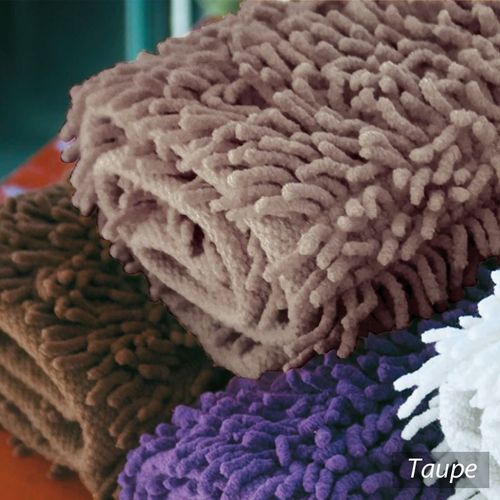 Tapis De Bain 50x80 Cm Chenille Taupe 1800 G/M2