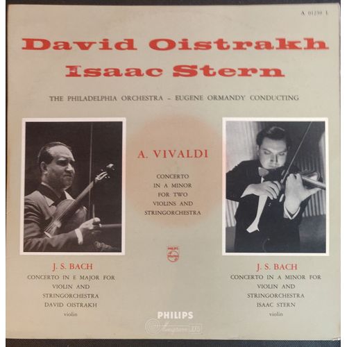 Vivaldi* , David Oistrakh, Isaac Stern - Concerto For Two Violins And String Orchestra In A Minor # Vinyle, Lp 33 Tours, Netherlands 1959, Musique Classique #