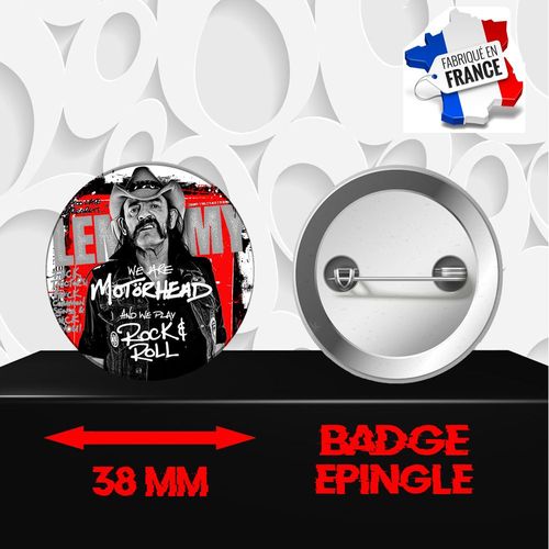 Badge À Épingle 38 Mm Groupe Rock Motorhead 347