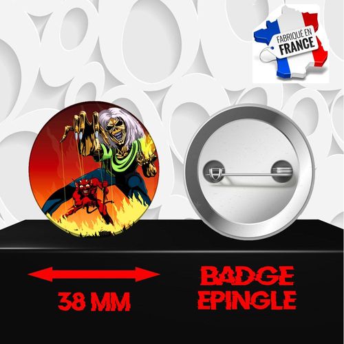 Badge À Épingle 38 Mm Groupe Rock Iron Maiden 336